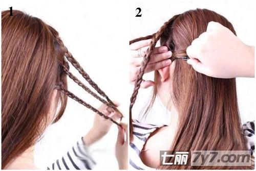 辫淑女编发教程 打造优雅宫廷气质-DIY<em>发型</em>-美