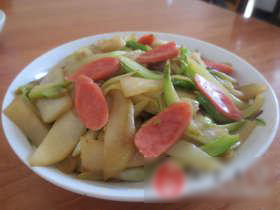 芥蓝炒香肠