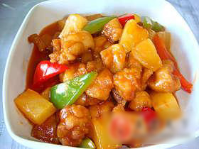 菠萝咕噜鸡肉