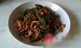 青椒炒鹅肠