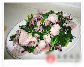墨鱼炒韭菜