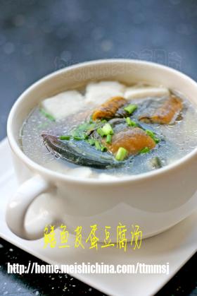 鳝鱼皮蛋豆腐汤