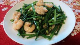菜虾仁炒韭菜花