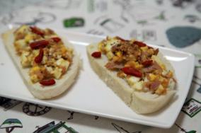 三文鱼鸡蛋肉松塔